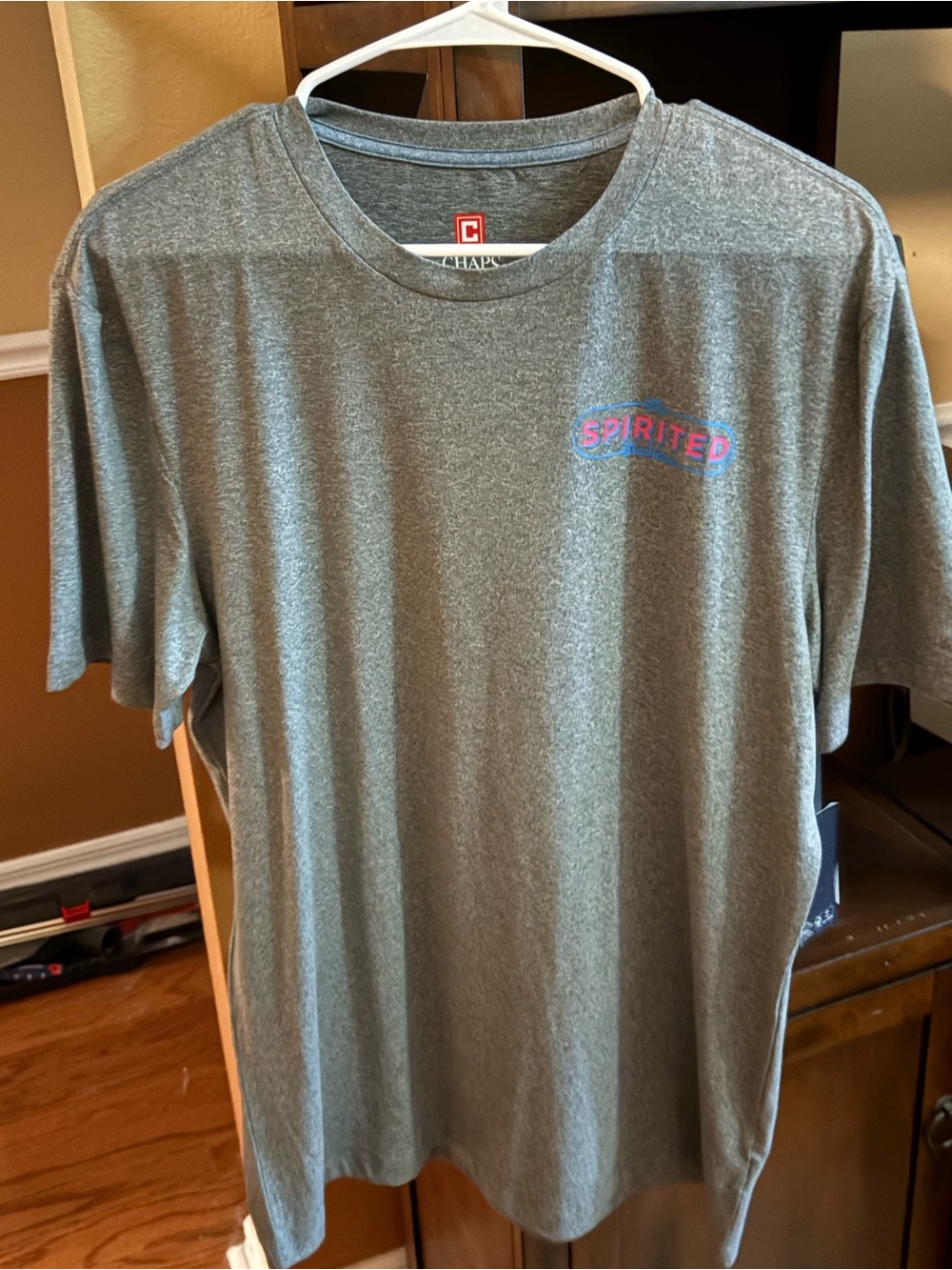Chaps Spirited Men's Gray Short-Sleeve Tee NWT!